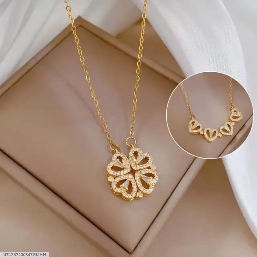 Funky Gold Plated Artificial Stones Pendant