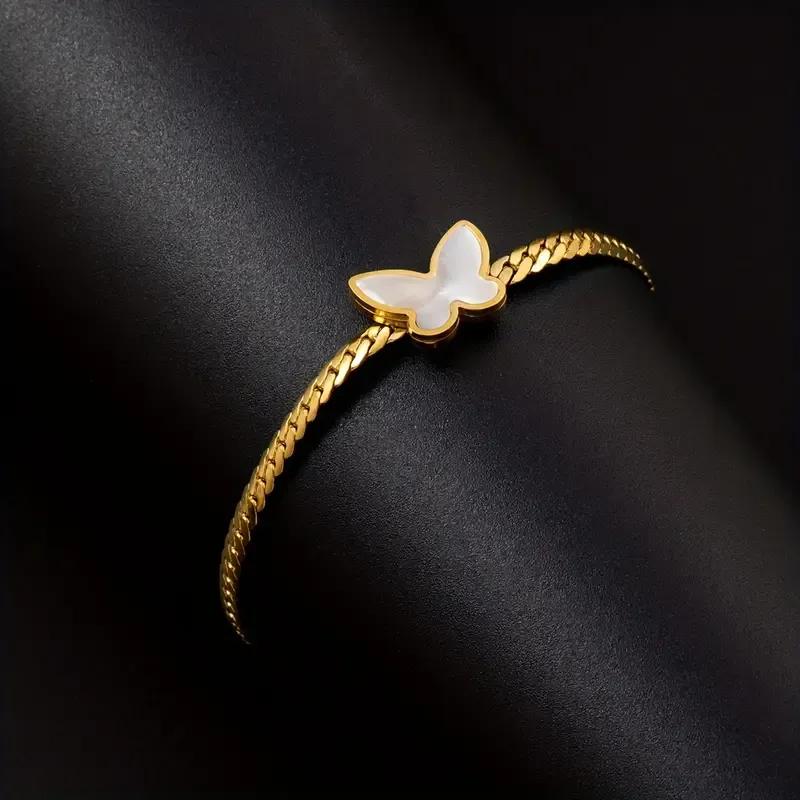 1 Pc Butterfly Hanging Gold Plated Charm Bracelet